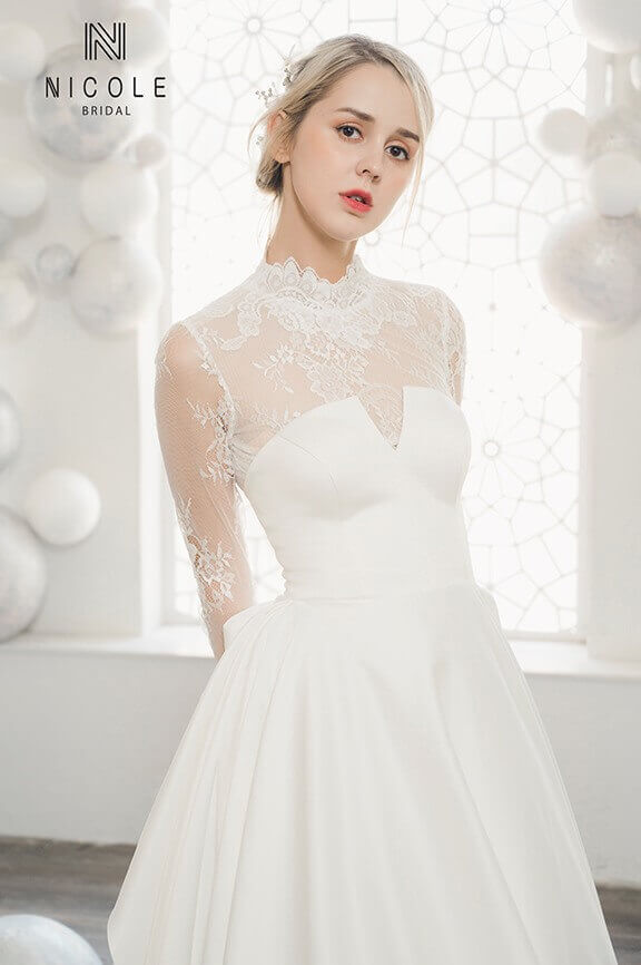 Nicole Bridal - the high-neck wedding dress 3