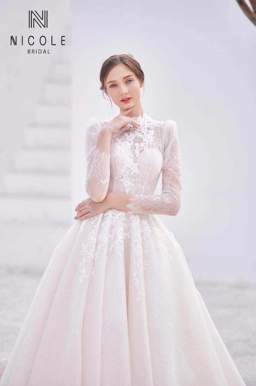 Nicole Bridal - the high-neck wedding dress 5