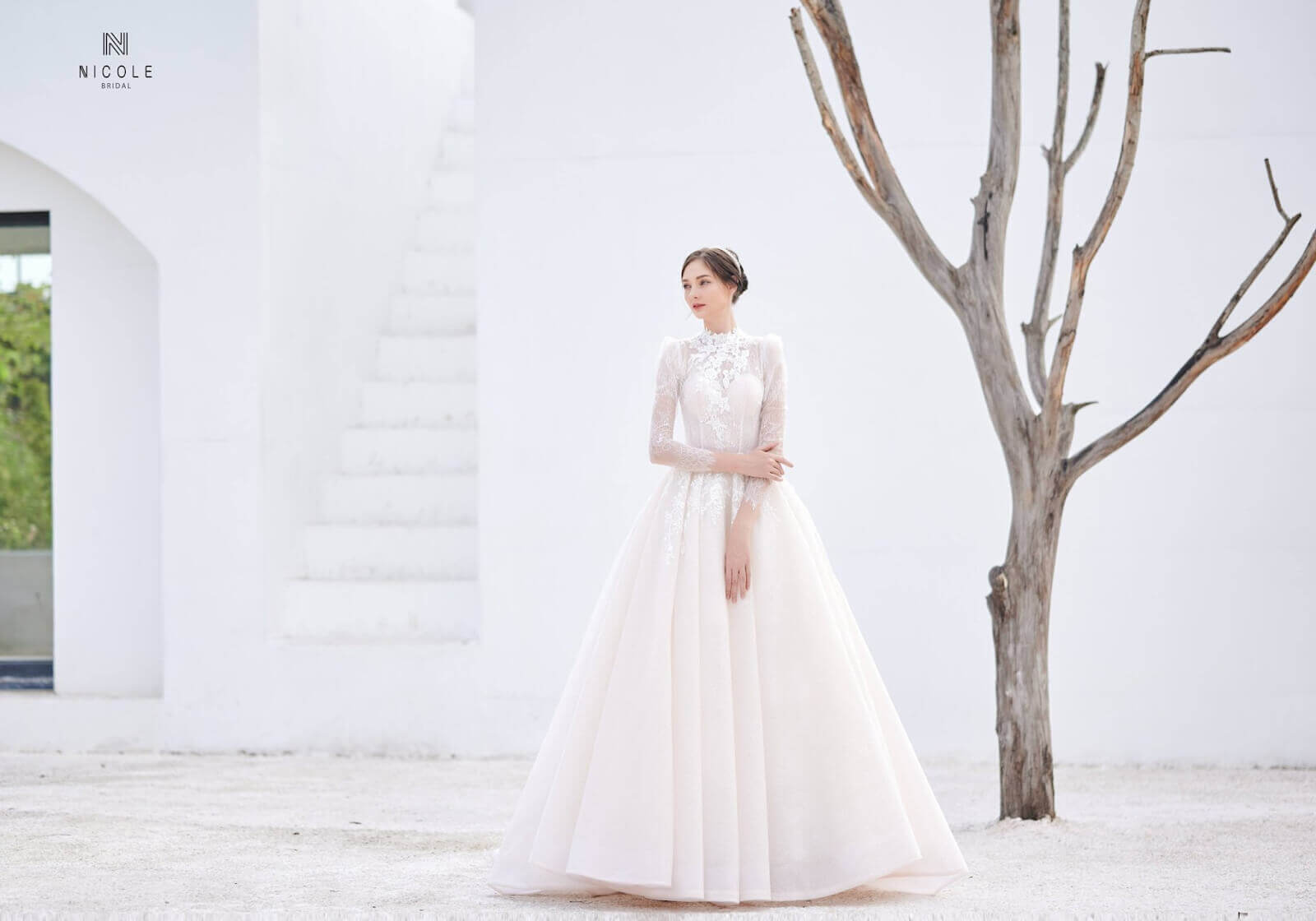 Nicole Bridal - the high-neck wedding dress 7