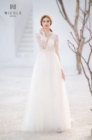 Váy cưới dáng chữ A Aboli (20PA105)