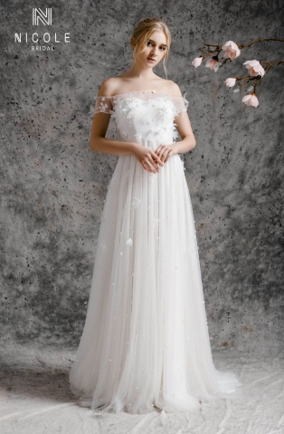 Váy cưới dáng chữ A JADE (19PA606)