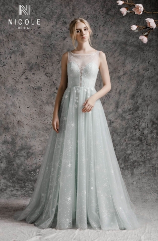 Váy cưới dáng suông AQUA (19PS601)