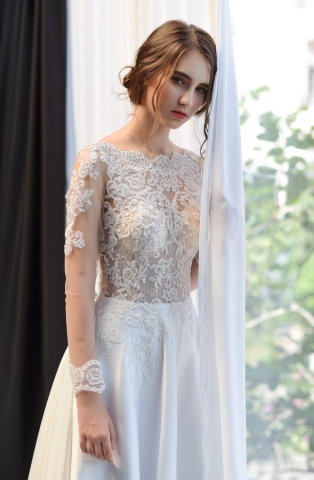 Váy cưới dáng chữ A Donna (18PA306)