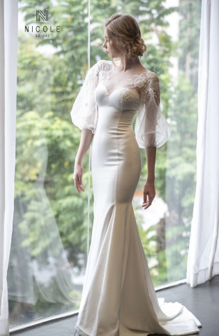 Váy cưới dáng chữ A Marris (19PA210)