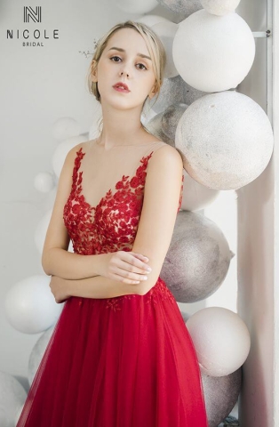 Váy cưới dáng chữ A Cherry (20PA302	)
