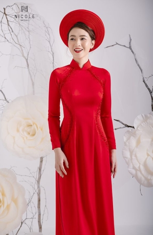 ÁO DÀI CƯỚI ĐỎ DDDOF92