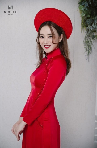 ÁO DÀI CƯỚI ĐỎ DDDOF92