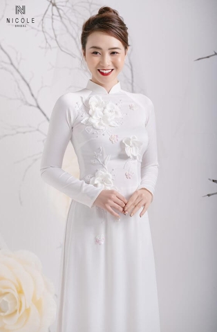 ÁO DÀI CƯỚI TRẮNG DDTRF90