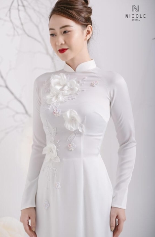 ÁO DÀI CƯỚI TRẮNG DDTRF90