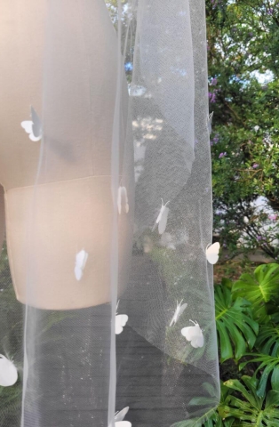 Lúp váy cưới bướm 3D 002 (VEIL002)