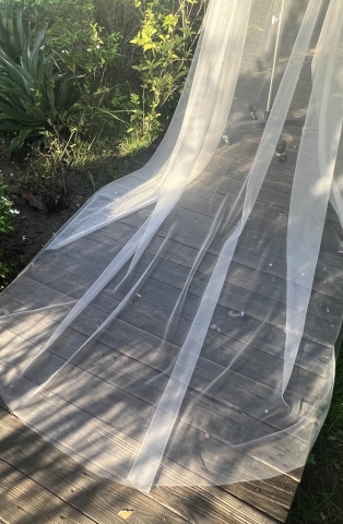 Lúp váy cưới Đá cườm 007 (VEIL007)