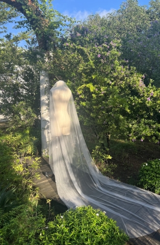 Lúp váy cưới Đá cườm 007 (VEIL007)