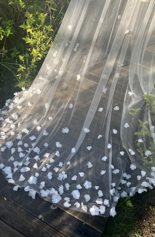 Lúp váy cưới Hoa 3D 009 (VEIL009)
