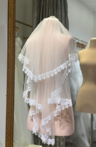 Lúp váy cưới ren 011 (VEIL011)