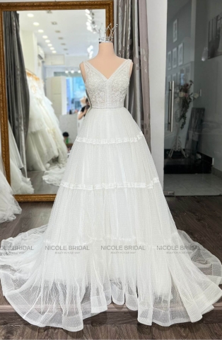 Váy thanh lý sát nách ngực V TL23009