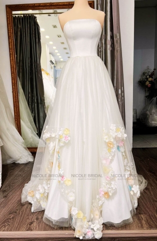 Váy thanh lý cúp ngực chân hoa TL23017