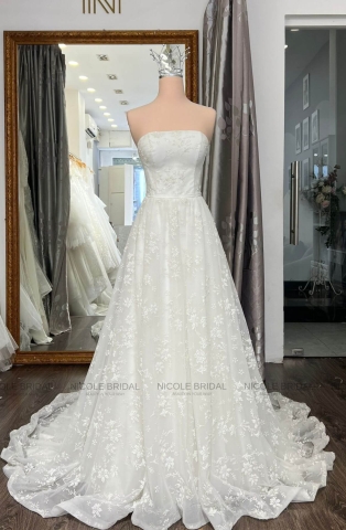 Váy thanh lý cúp ngực lưới kim tuyến TL23016