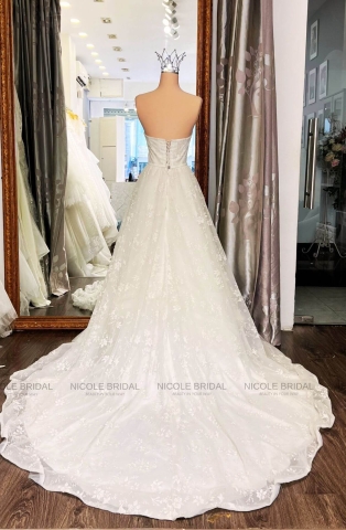 Váy thanh lý cúp ngực lưới kim tuyến TL23016