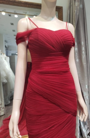 Váy đuôi cá đỏ Burgundy TL22008