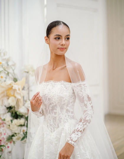 Cô dâu mặc váy cưới ren nên chọn veil nào để tỏa sáng trong ngày trọng đại