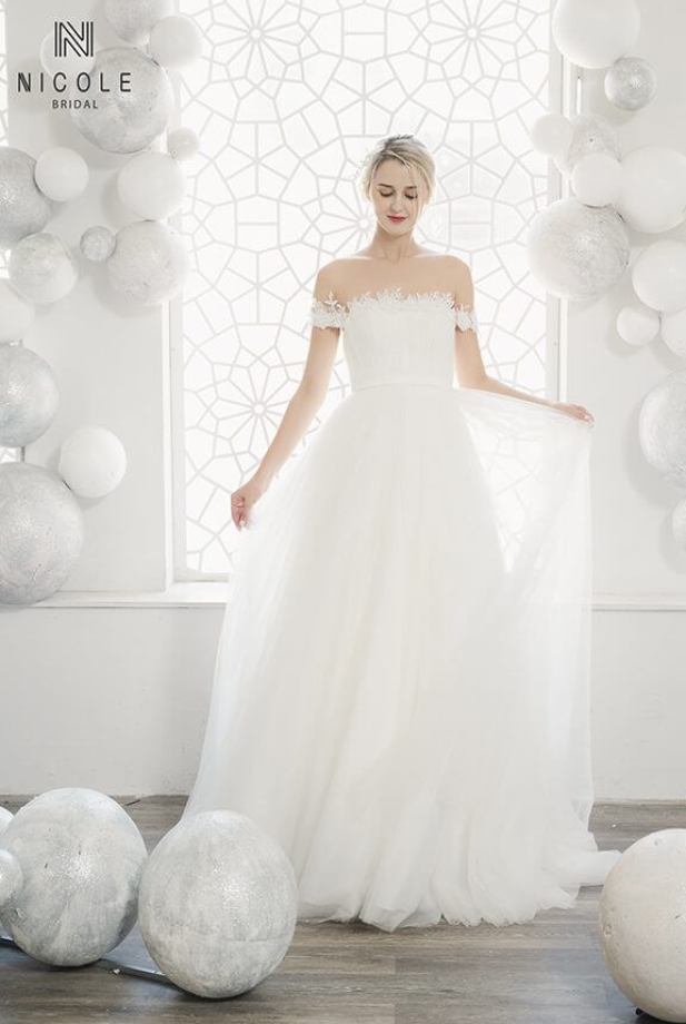 Váy cưới dáng chữ A Lucy (20PA306)