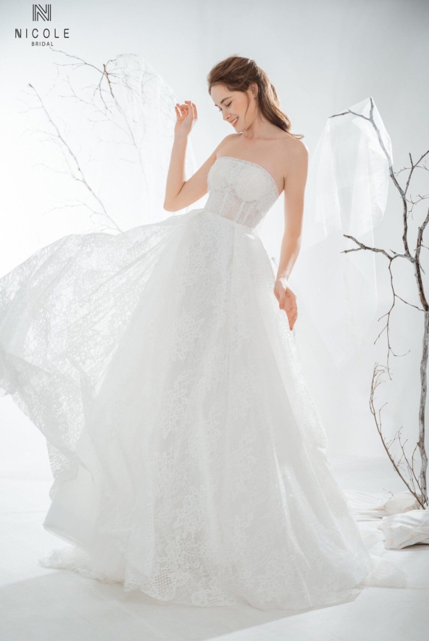 Váy cưới dáng chữ A MILA (20PA406)
