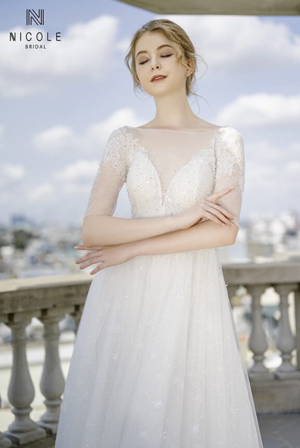 Váy cưới dáng chữ A Vera (20LA203)