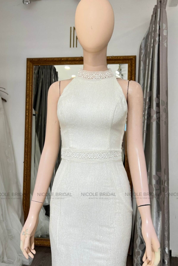 Váy đuôi cá thanh lý cổ yếm TL23013