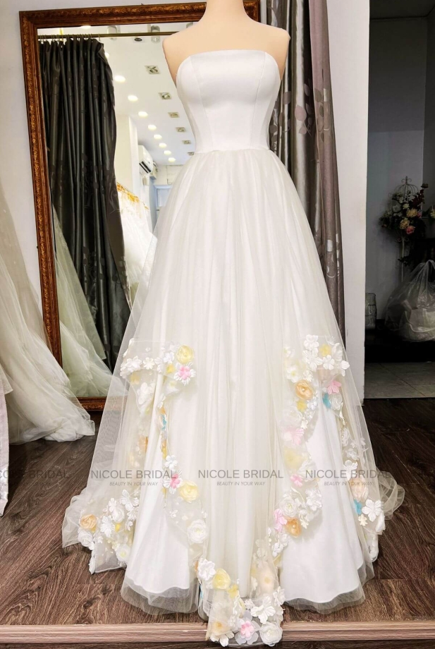 Váy thanh lý cúp ngực chân hoa TL23017