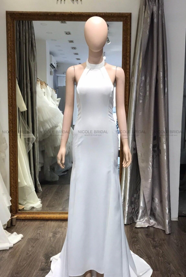 Váy cưới đuôi cá cổ yếm TL 22003