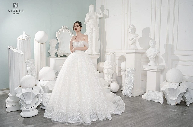 SPARKLY WEDDING DRESSES FROM CLASSIC MATERIAL