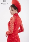Áo dài cưới màu đỏ mã DDDOF79