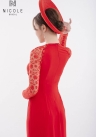 Áo dài cưới màu đỏ mã DDOF78