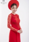 Áo dài cưới màu đỏ mã DDOF78
