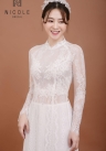 Áo dài cưới màu trắng mã DDTRF82