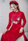 ÁO DÀI CƯỚI ĐỎ GẤM DDDOF86