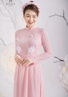 ÁO DÀI HỒNG PHẤN DDHPF89