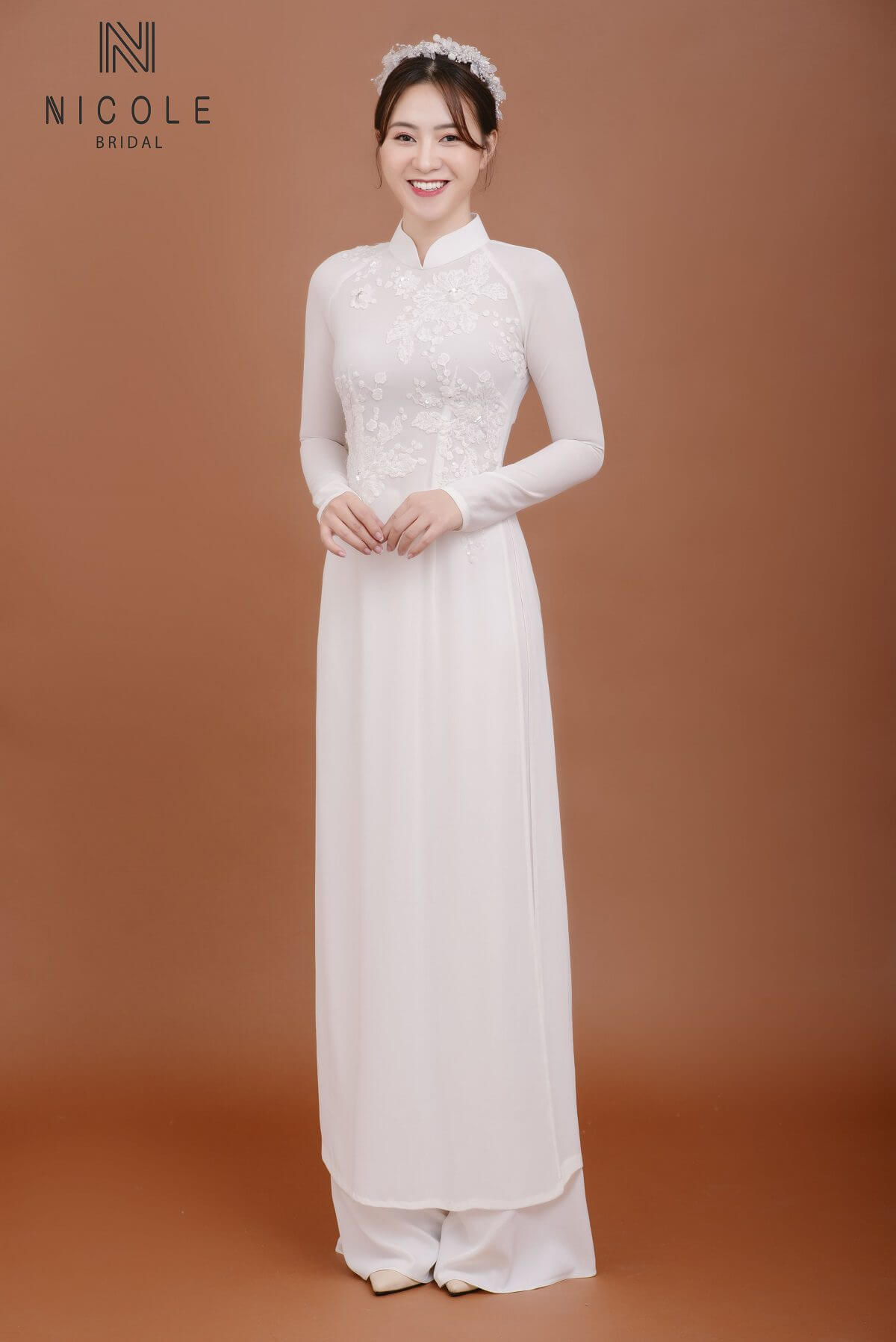 Mẫu áo dài cưới DDTRF76