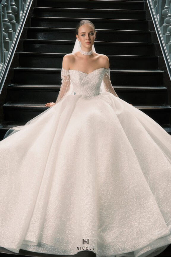 Nicole Bridal - Váy cưới công chúa hình 17