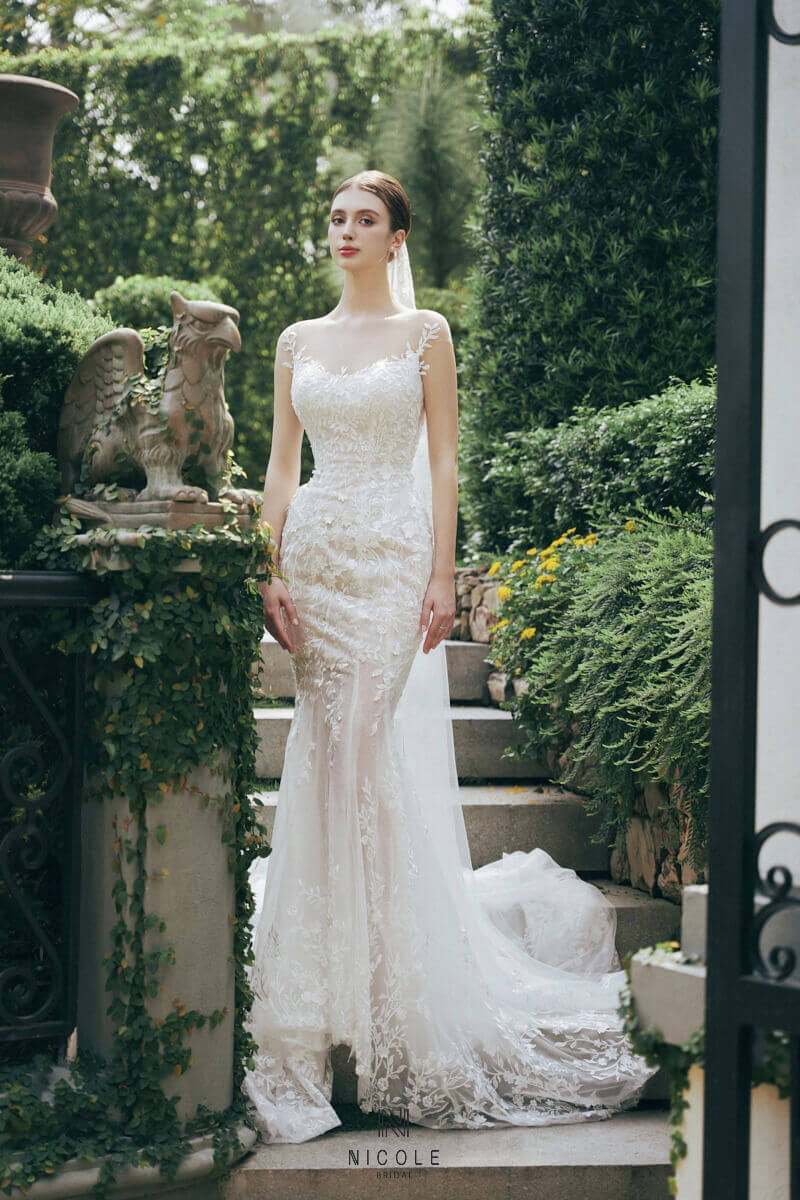 Nicole Bridal - Váy cưới đuôi cá hình 9