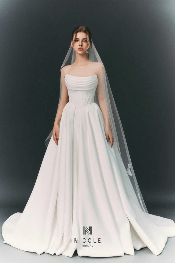 Nicole Bridal - Váy cưới tối giản hình 4