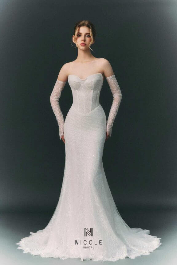 Nicole Bridal - Váy cưới tối giản hình 8