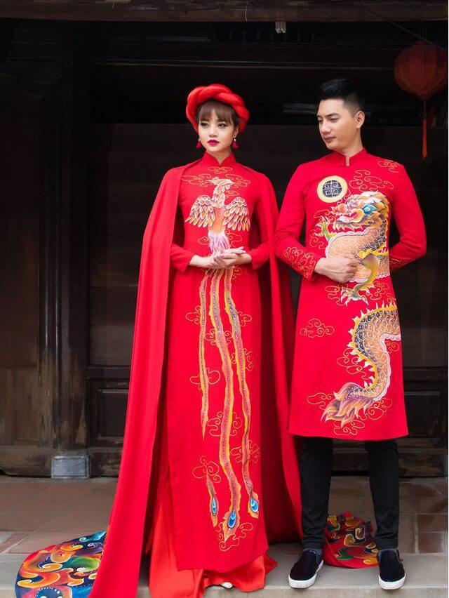 áo dài cưới cách tân