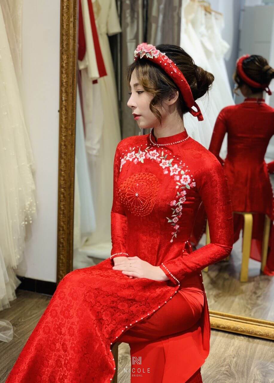tussar silk vietnam wedding aodai