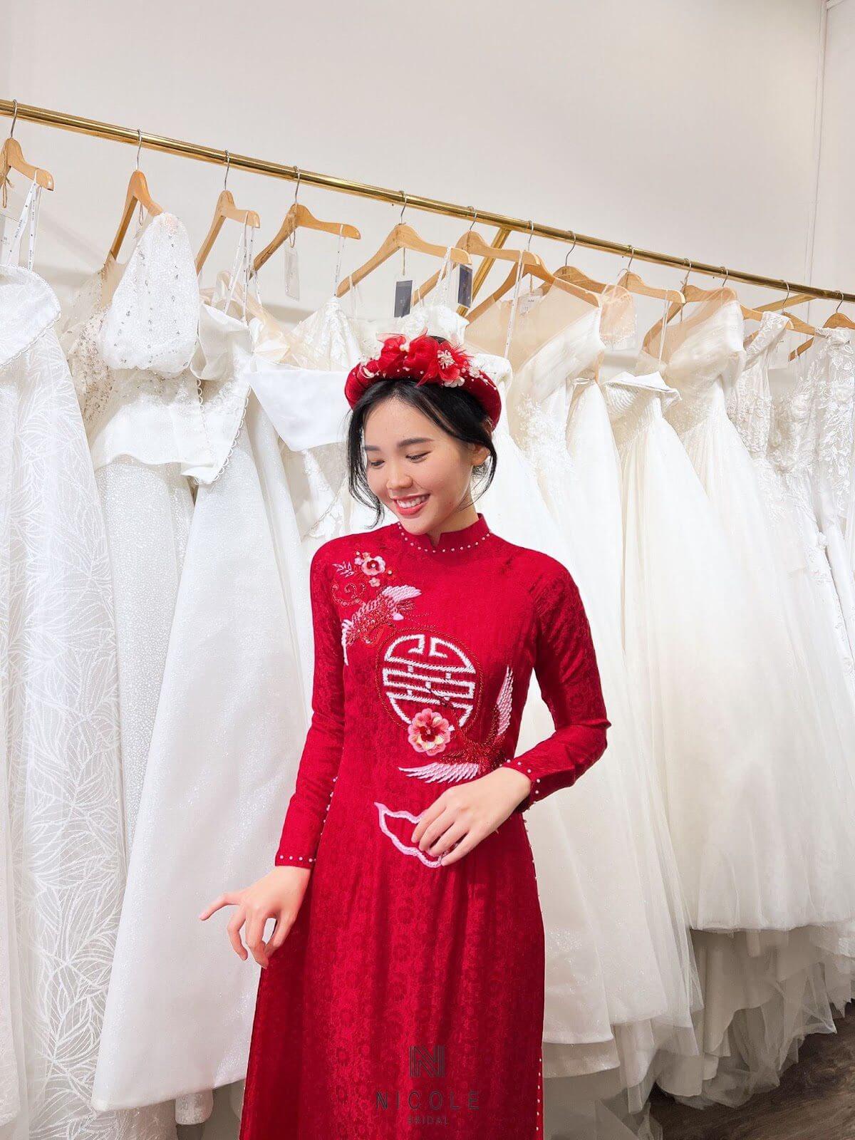 tussar silk vietnam wedding aodai