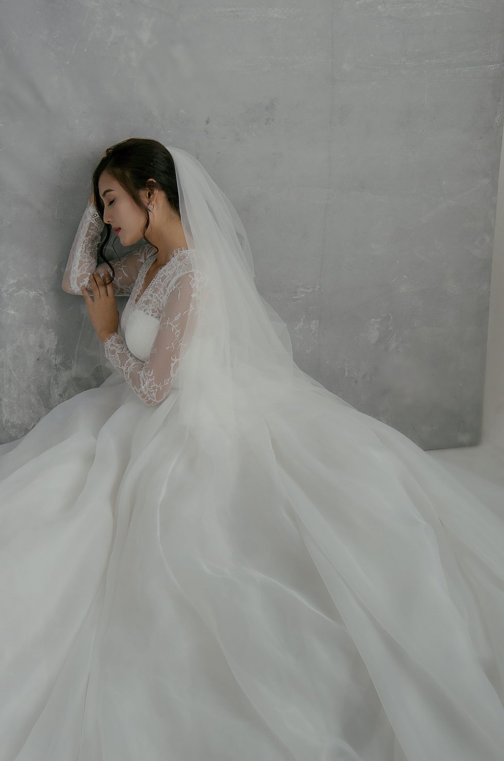 áo cưới công chúa dài tay
