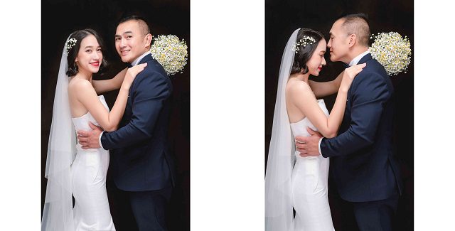 chụp ảnh cưới trong studio phong cách Hàn Quốc