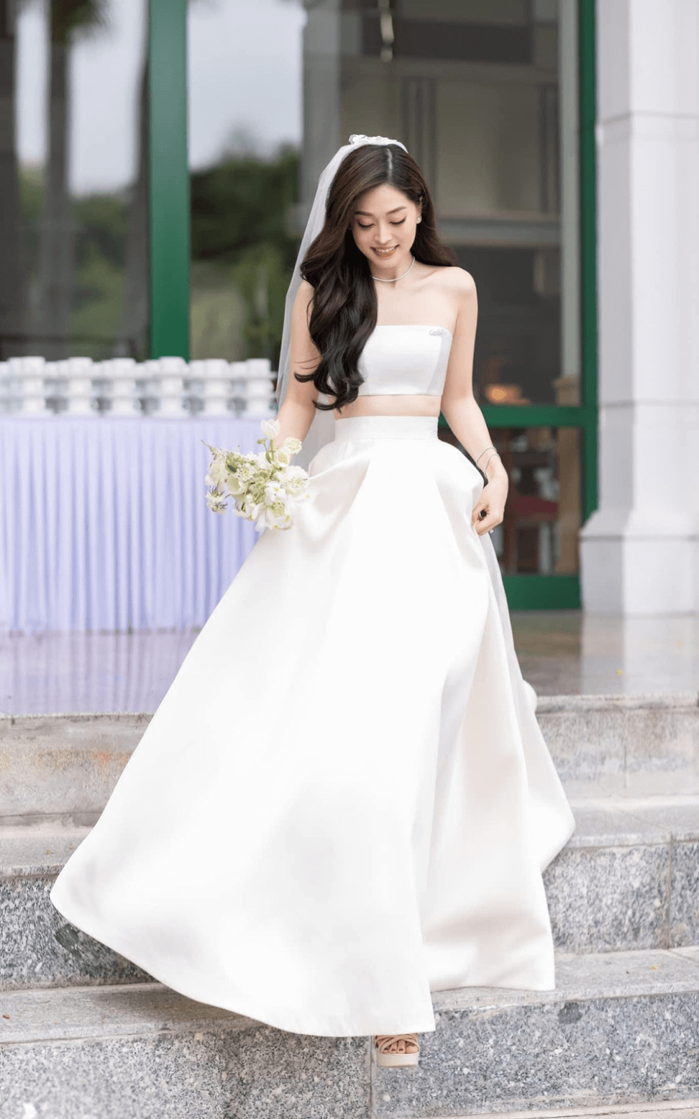 crop top bridesmaid dresses wedding dress - The modern wedding dress bride must try! Color:Rose gold (RosyBrown) Bridesmaids Or Any Other choa Dynamite Off White Dress