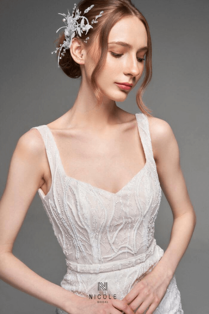 váy cưới đính hạt hình 2