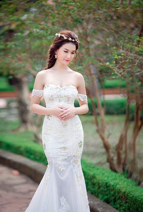 áo cưới đuôi cá đẹp